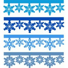 snowflake borders set