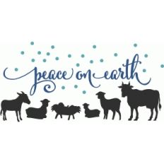 peace on earth with nativity animals