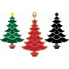 christmas tree stencil &amp; tag