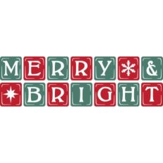 vintage block letters – merry &amp; bright