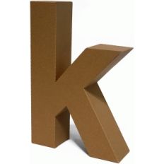 3d lowercase letter block k