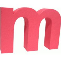 3d lowercase letter block m