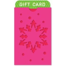 snowflake pocket gift card holder