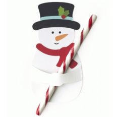 snowman candy cane treat holder