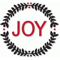 'joy' wreath branch