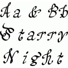 starry night font
