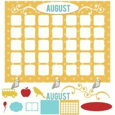 my life calendar page—august