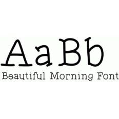 beautiful morning font