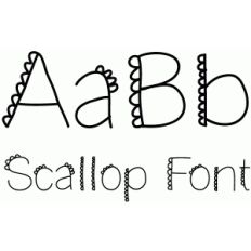 scallop font