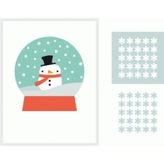 a2 snowman snow globe shaker card