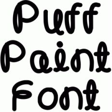 puff paint font