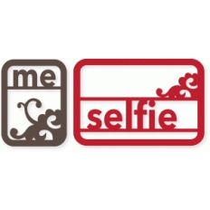 'selfie/me' flourish cards