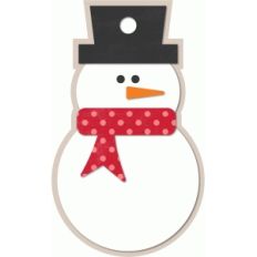 snowman christmas tag