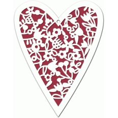 filigree papercut layered heart