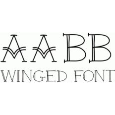winged font
