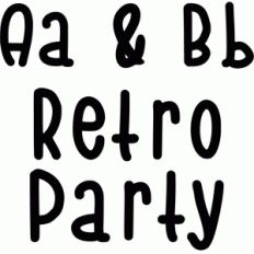 retro party font