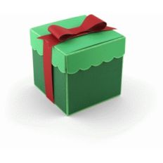 square gift box with bow