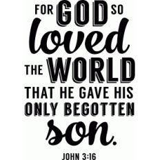 for god so loved the world that he gave his only son