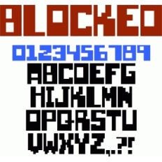 blocked font