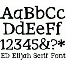 ed elijah serif font