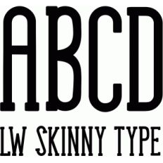 skinny type font