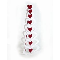 3d stacking heart valentine tree