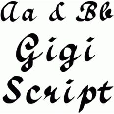 gigi script font