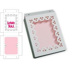 scalloped lace gift box