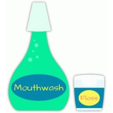 mouthwash and floss