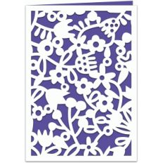 flowers intricate lace 7x5 papercut card