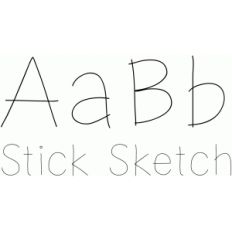 stick sketch font
