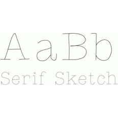 serif sketch font