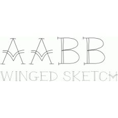 winged sketch font