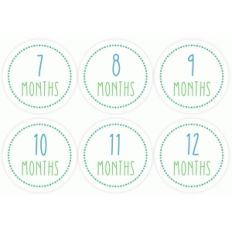 month stickers 7-12 blue