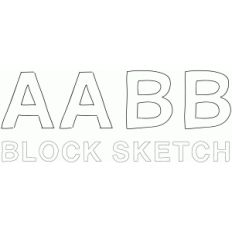 block sketch font