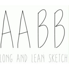 long and lean sketch font