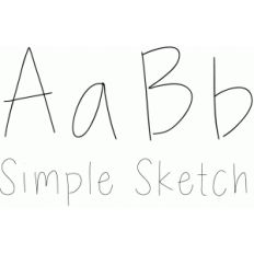 simple sketch font