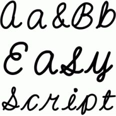 easy script font