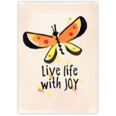 live life with joy watercolor butterfly