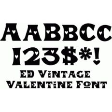 ed vintage valentine font