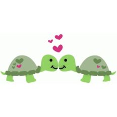 kissing turtles