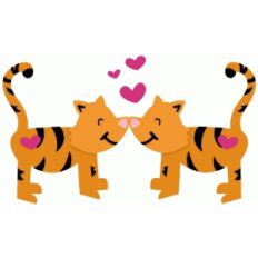 kissing tigers