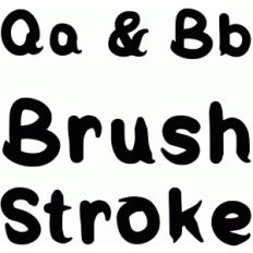 brush stroke font