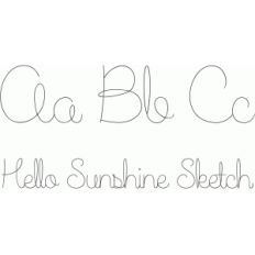 hello sunshine sketch font