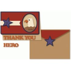 thank you hero eagle window a6 card & envelope