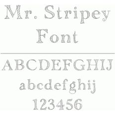 mr. stripey font