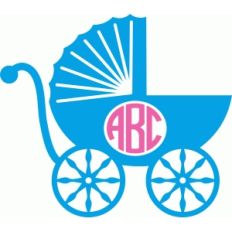 baby carriage monogram