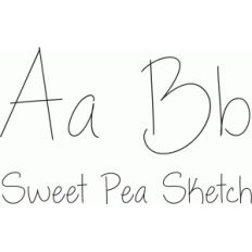 sweet pea sketch font