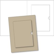 rectangular card base w/flap