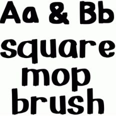 square mop brush font